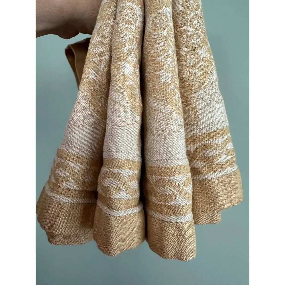 Williams Sonoma set of 4 Cornucopia Jacquard placemats linen cotton reversible